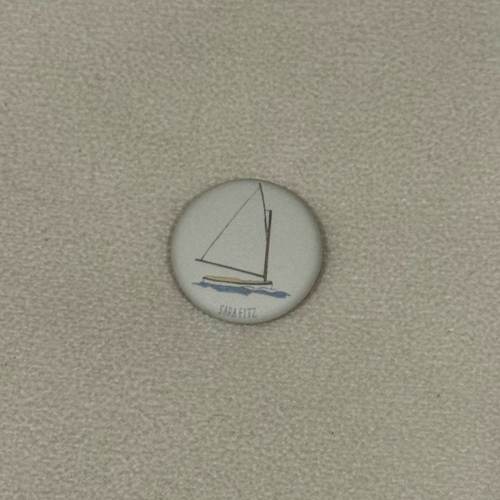 Sailboat Design Button